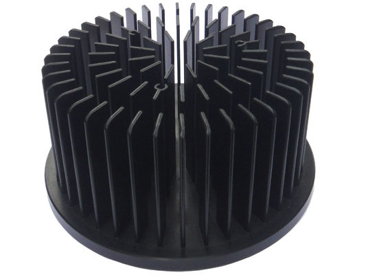 140mm LED Forged Heat Sink Radiator Anodizing Black Surface Treatment