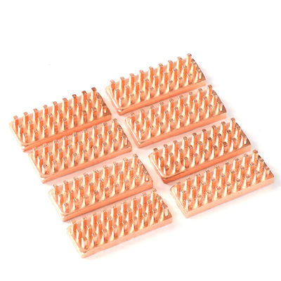 Durable Rectangle Copper VRM Heatsink , Anti Corrosion Small Copper Heatsink