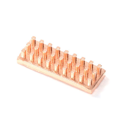 Durable Rectangle Copper VRM Heatsink , Anti Corrosion Small Copper Heatsink