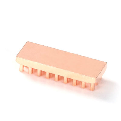 Durable Rectangle Copper VRM Heatsink , Anti Corrosion Small Copper Heatsink