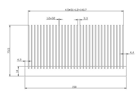 22KW VFD Electronic Heat Sink Multipurpose Practical Silver Color