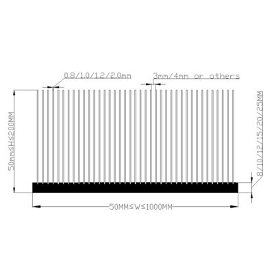 Antirust Rectangular Electronic Heat Sink Multipurpose Durable