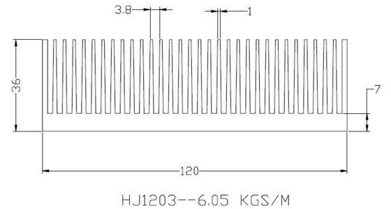 AL6063 T5 Water Radiator Heat Sink Anticorrosive Black Anodizing